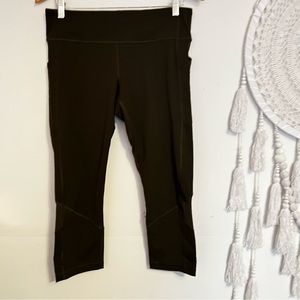 Lululemon pace rival olive green crop leggings